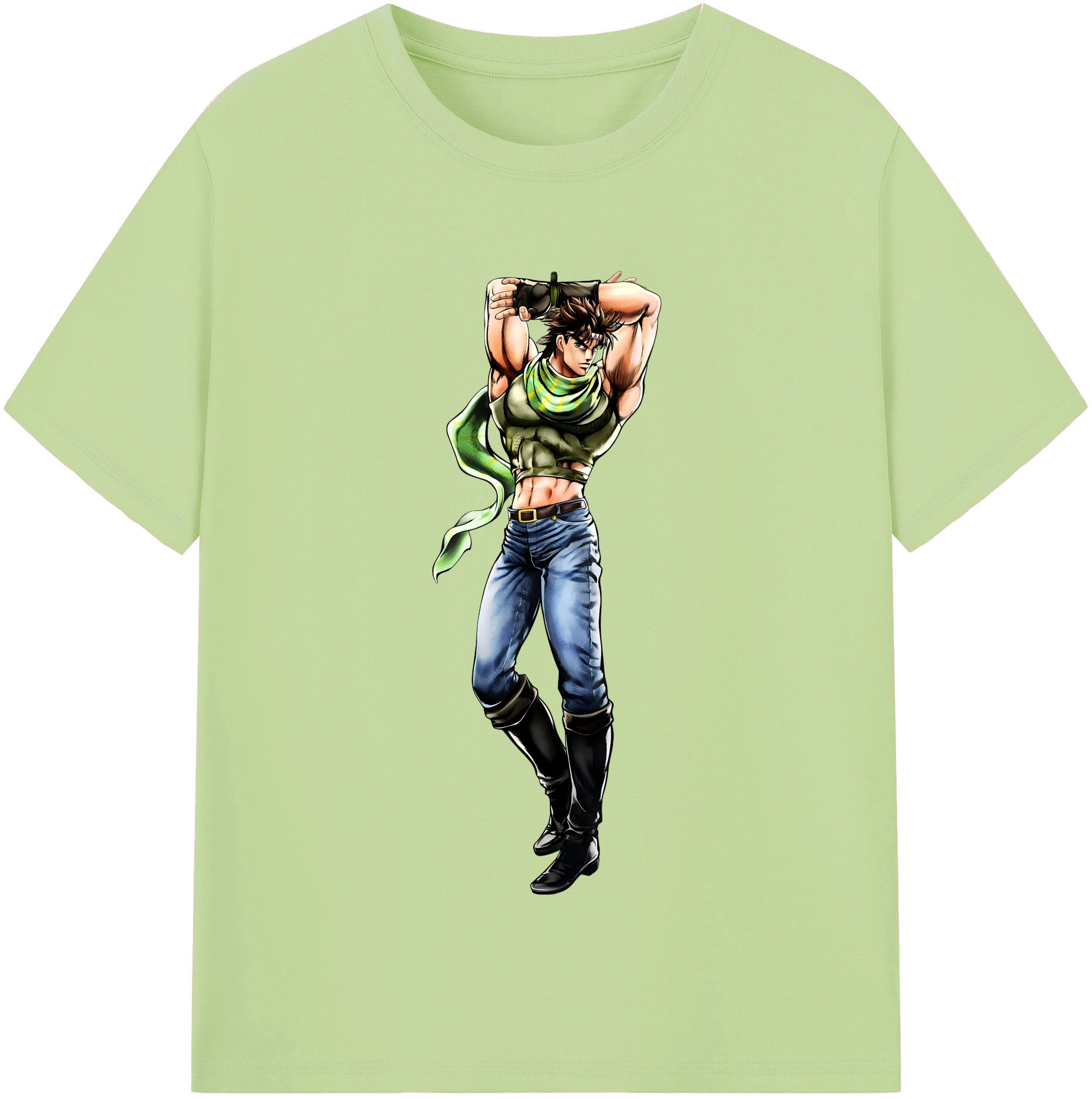 （画像用） ジョジョの奇妙な冒険 ジョセフ?ジョースター JoJo's Bizarre Adventure Joseph Joestar 綿100％半袖Tシャツ（フロントプリント）